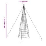 LED Christmas Tree with Ground Spikes Warm White 400 cm Iron - Extra Image