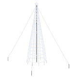 LED Christmas Tree with Ground Spikes Cool White 400 cm Iron