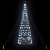 LED Christmas Tree with Ground Spikes Cool White 400 cm Iron - 45-Degree Angle
