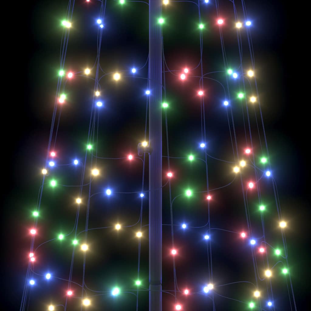 LED Christmas Tree with Ground Spikes Multicolour 400 cm Iron