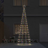 LED Christmas Tree with Ground Spikes Multicolour 400 cm Iron