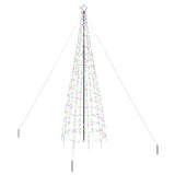 LED Christmas Tree with Ground Spikes Multicolour 400 cm Iron - Front View