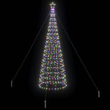 LED Christmas Tree with Ground Spikes Multicolour 400 cm Iron - Top-Down View