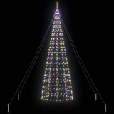 LED Christmas Tree with Ground Spikes Multicolour 400 cm Iron - 45-Degree Angle