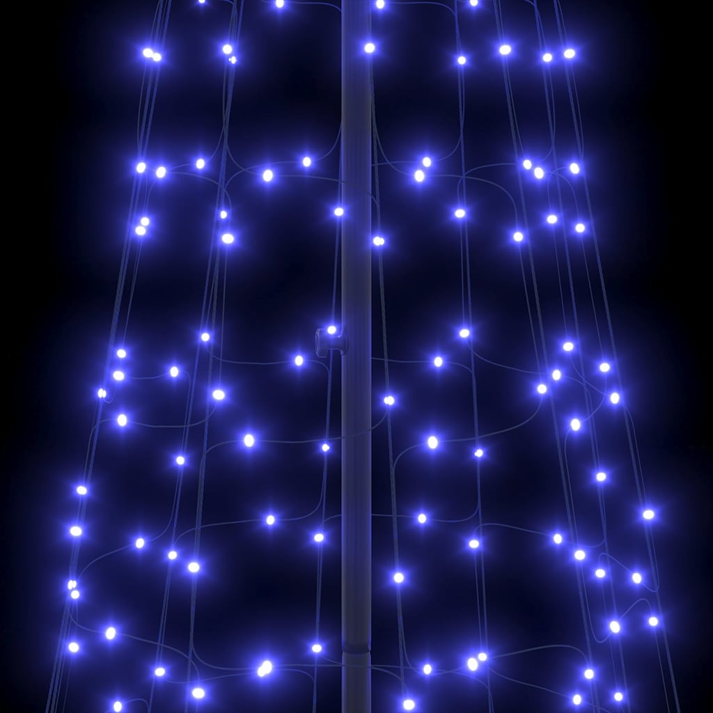 LED Christmas Tree with Ground Spikes Blue 400 cm Iron