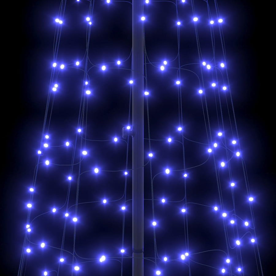 LED Christmas Tree with Ground Spikes Blue 400 cm Iron