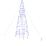 LED Christmas Tree with Ground Spikes Blue 400 cm Iron - Front View