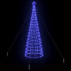 LED Christmas Tree with Ground Spikes Blue 400 cm Iron