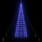 LED Christmas Tree with Ground Spikes Blue 400 cm Iron