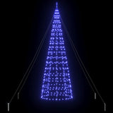 LED Christmas Tree with Ground Spikes Blue 400 cm Iron - 45-Degree Angle