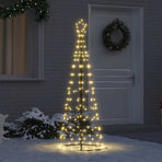 LED Christmas Tree Warm White 100 x 100 x 250 cm Iron