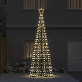LED Christmas Tree Warm White 138 x 138 x 400 cm Iron - Side View