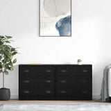 Sideboards 2 pcs Black Oak 70 x 35,5 x 67,5 cm Engineered Wood