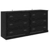 Sideboards 2 pcs Black Oak 70 x 35,5 x 67,5 cm Engineered Wood - 45-Degree Angle