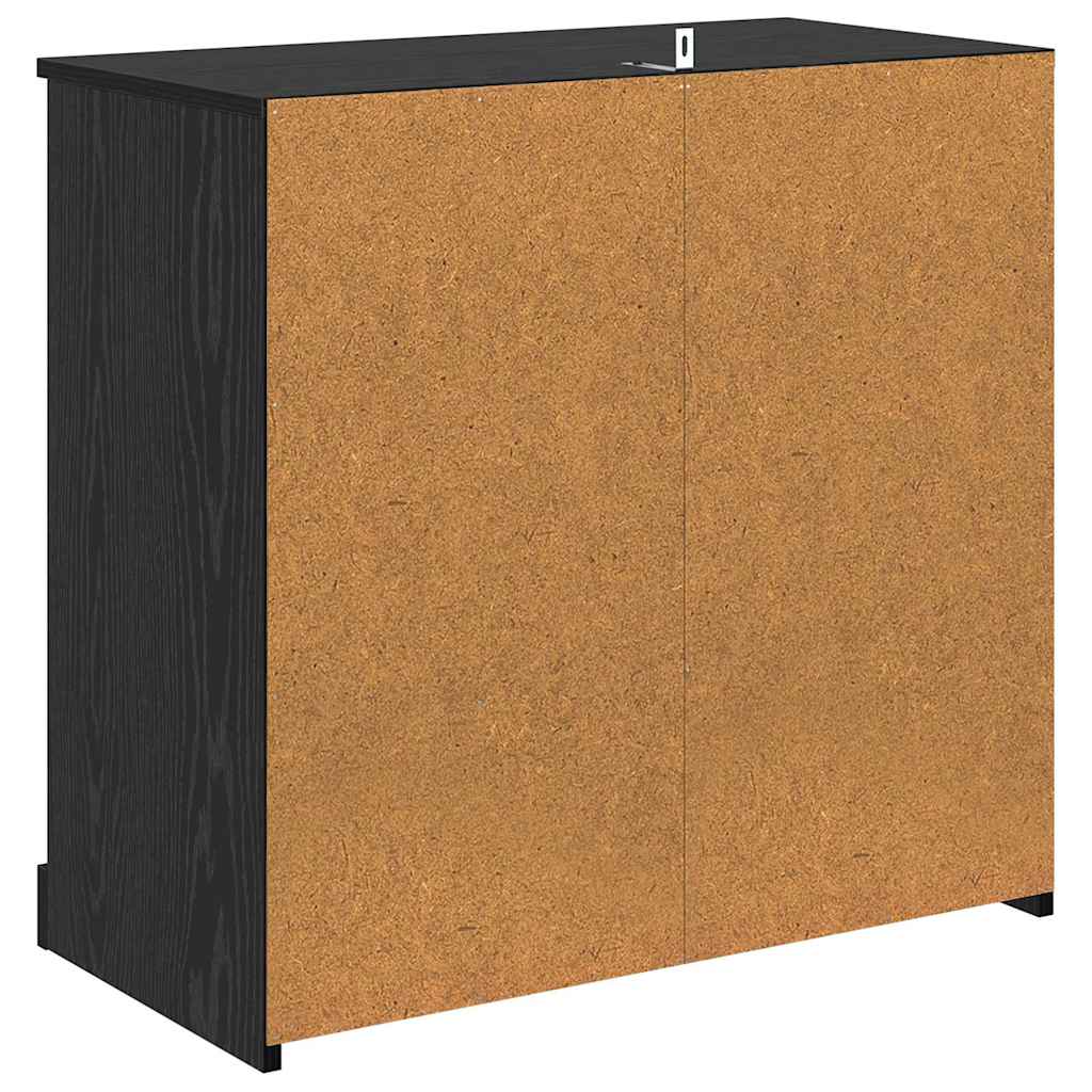 Sideboards 2 pcs Black Oak 70 x 35,5 x 67,5 cm Engineered Wood