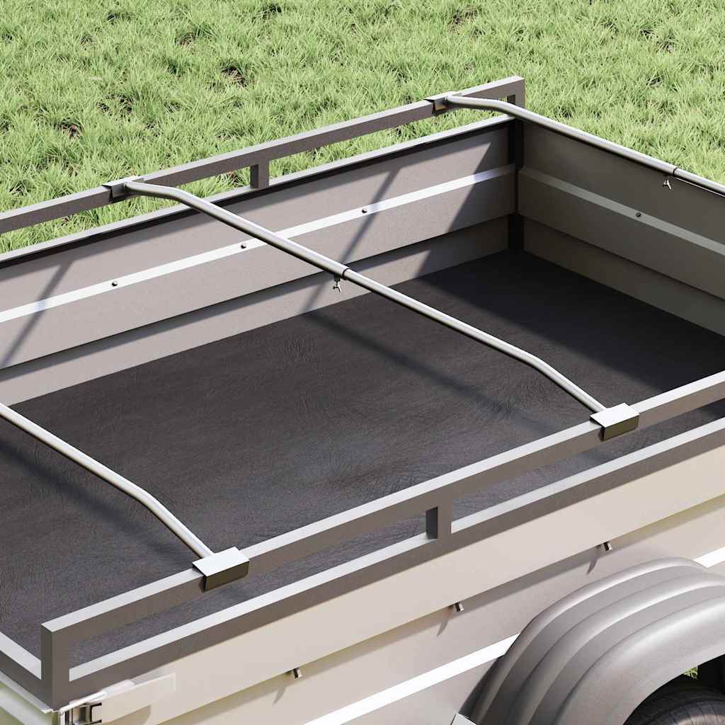 Tarpaulin Bracket for Trailers 2 pcs Silver 102-155 cm Aluminum