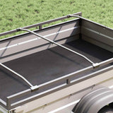 Tarpaulin Bracket for Trailers 3 pcs Silver 102-155 cm Aluminum