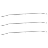 Tarpaulin Bracket for Trailers 3 pcs Silver 102-155 cm Aluminum - Front View
