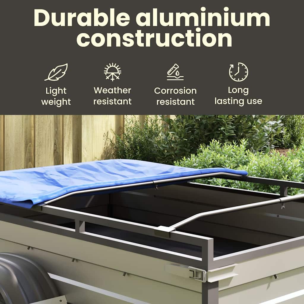 Tarpaulin Bracket for Trailers 4 pcs Silver 100-145 cm Aluminum
