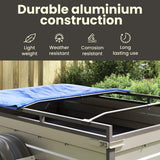 Tarpaulin Bracket for Trailers 4 pcs Silver 100-145 cm Aluminum - Close-Up Angle