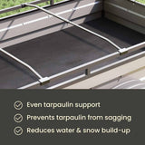 Tarpaulin Bracket for Trailers 4 pcs Silver 100-145 cm Aluminum - Extra Image