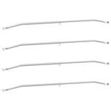 Tarpaulin Bracket for Trailers 4 pcs Silver 100-145 cm Aluminum - Front View