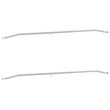 Tarpaulin Bracket for Trailers 2 pcs Silver 136-218 cm Aluminum - Front View