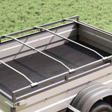 Tarpaulin Bracket for Trailers 4 pcs Silver 136-218 cm Aluminum