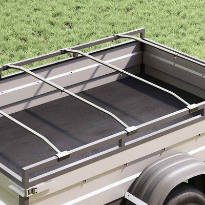 Tarpaulin Bracket for Trailers 4 Silver 136-218 cm Aluminum