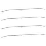 Tarpaulin Bracket for Trailers 4 pcs Silver 136-218 cm Aluminum - Front View