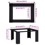 Washing Machine Pedestal Black 64 x 55 x 32.5 cm Steel - Extra Image