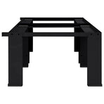 Washing Machine Pedestal 2 pcs Black 127 x 54.5 x 32.5 cm Steel