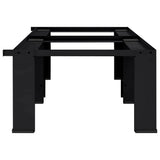 Washing Machine Pedestal 2 pcs Black 127 x 54.5 x 32.5 cm Steel - Side View