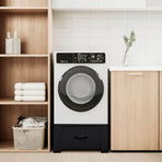 Washing Machine Pedestal Black 64 x 55 x 32.5 cm Steel