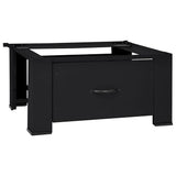 Washing Machine Pedestal Black 64 x 55 x 32.5 cm Steel - Front View