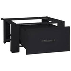 Washing Machine Pedestal Black 64 x 55 x 32.5 cm Steel