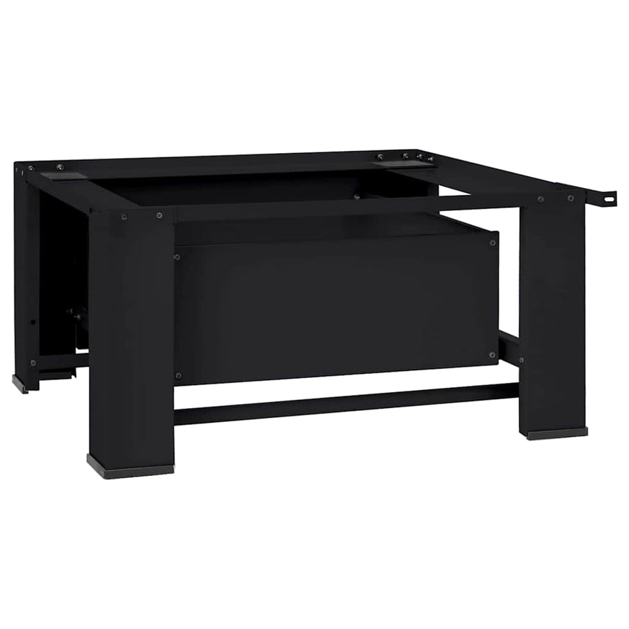 Washing Machine Pedestal Black 64 x 55 x 32.5 cm Steel