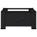Washing Machine Pedestal Black 64 x 55 x 32.5 cm Steel