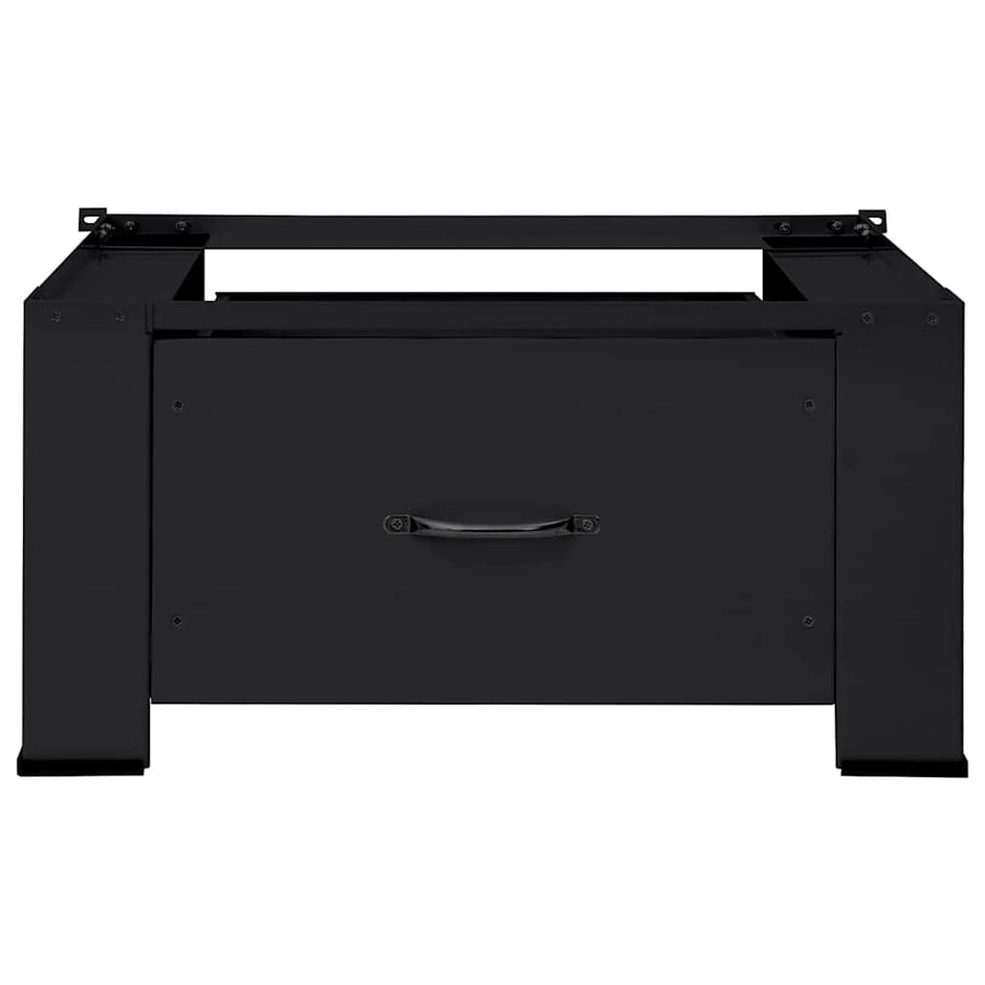 Washing Machine Pedestal Black 64 x 55 x 32.5 cm Steel