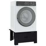 Washing Machine Pedestal Black 64 x 55 x 32.5 cm Steel