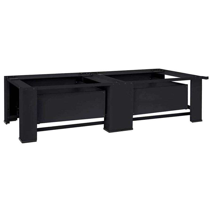 Washing Machine Pedestal 2 pcs Black 127 x 54.5 x 32.5 cm Steel