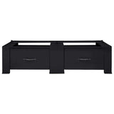 Washing Machine Pedestal 2 pcs Black 127 x 54.5 x 32.5 cm Steel - Top-Down View