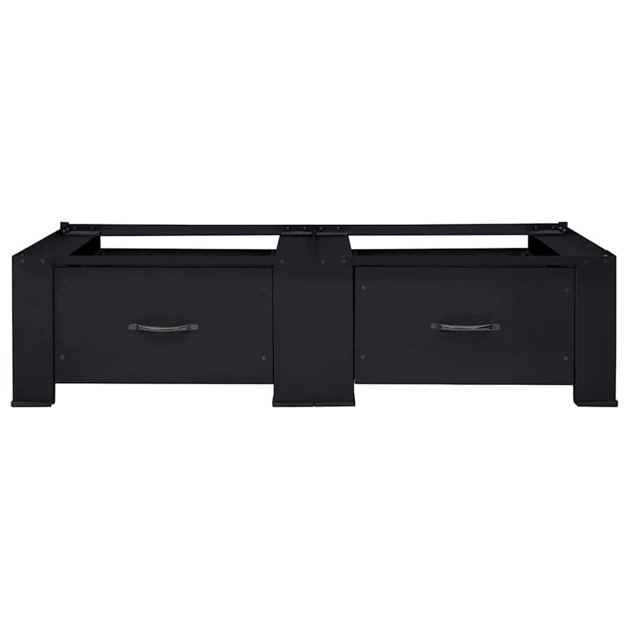 Washing Machine Pedestal 2 pcs Black 127 x 54.5 x 32.5 cm Steel