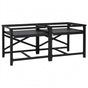 Washing Machine Pedestal 2 pcs Black 120 x 56 x 52 cm Steel