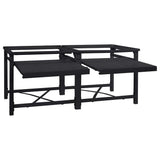 Washing Machine Pedestal 2 pcs Black 120 x 56 x 52 cm Steel - Front View