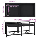 Washing Machine Pedestal 2 pcs Black 120 x 56 x 52 cm Steel - Extra Image