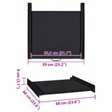 Washing Machine Intermediate Shelf Black 60 x 60 x 8 cm Steel - Extra Image