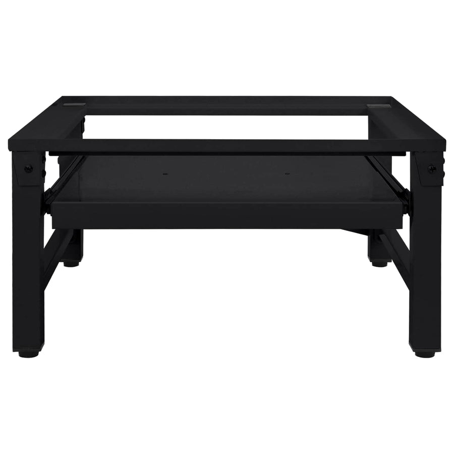 Washing Machine Pedestal Black 62 x 60.5 x 32.5 cm Steel