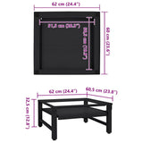 Washing Machine Pedestal Black 62 x 60.5 x 32.5 cm Steel - Extra Image