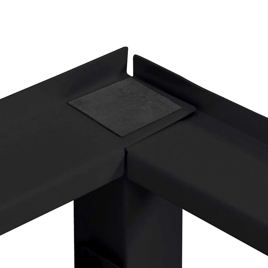 Washing Machine Pedestal 2 pcs Black 124.5 x 61.5 x 32.5 cm
